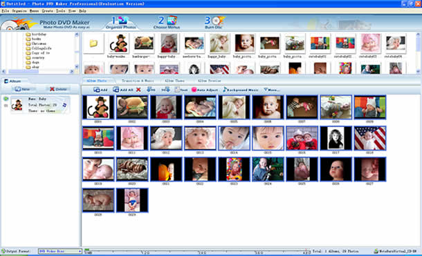 photo DVD Slideshow Interface
